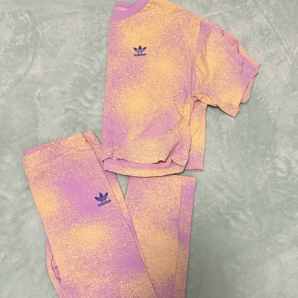 Adidas Speckled Lavender and Gold Set